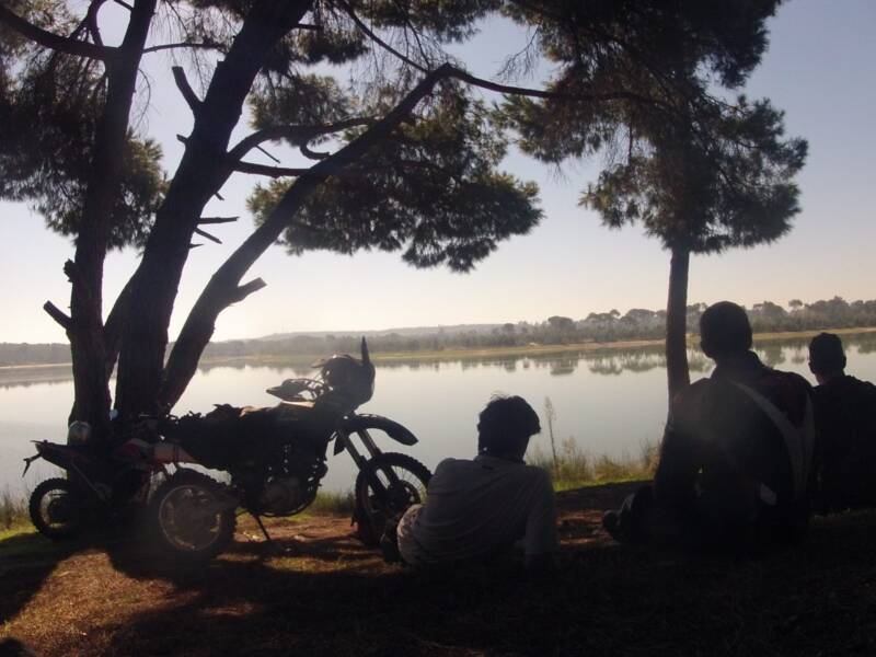Lakeside sunset break