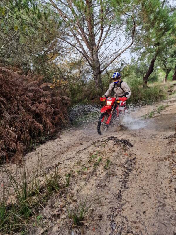Muddy trail action