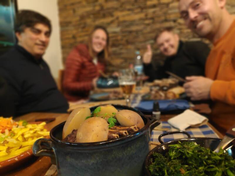 Rustic pot lunch