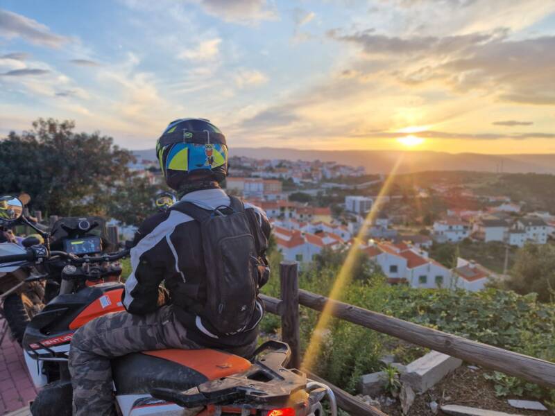 Sunset town viewpoint